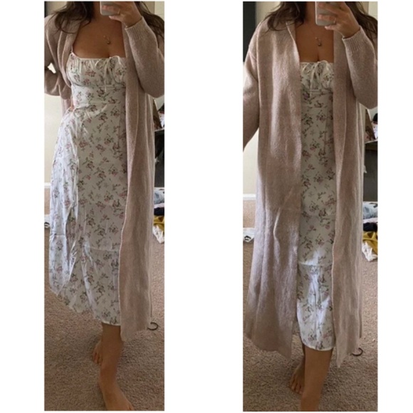 Cozy Solid Knit Open Front Long Oversized Cardigan - Picture 10 of 11